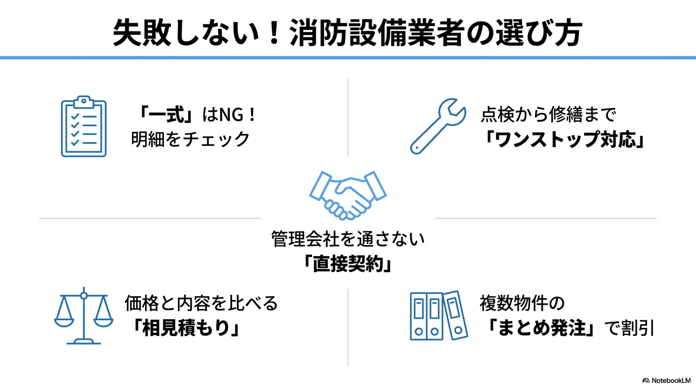 失敗しない消防設備会社の選び方